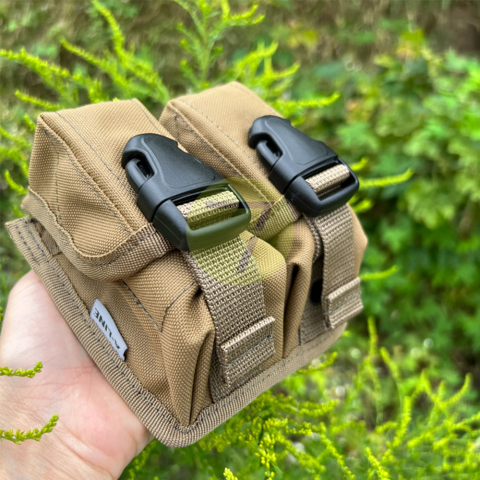 СМ2 MOLLE-совместимый подсумок для двух ручных гранат РГД, койот