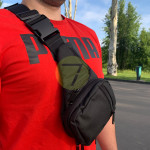 Поясная сумка с кобурой A-line А32 синтетическая, черная