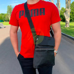 Плечевая сумка с кобурой A-line А40 кожаная, черная