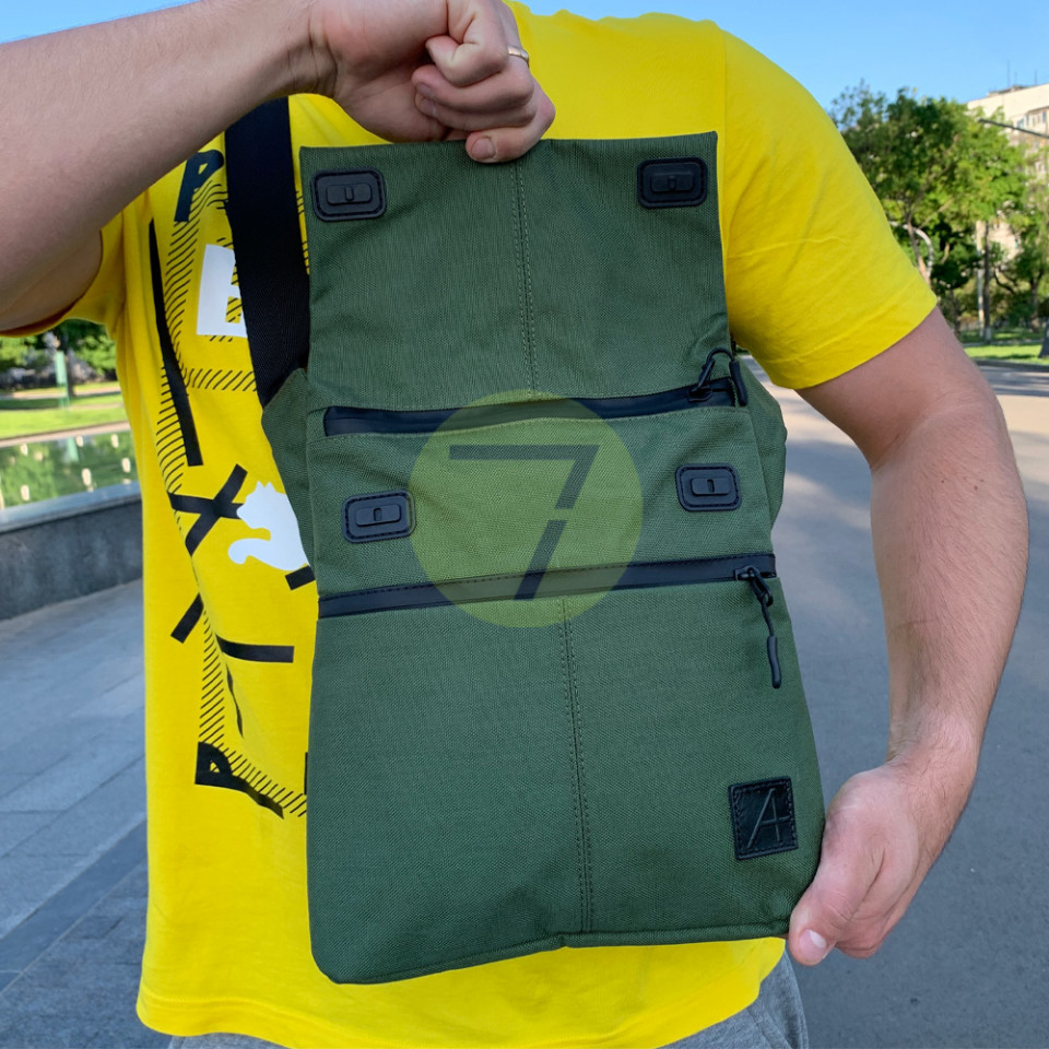 Плечевая сумка с кобурой A-line А41 синтетическая, олива