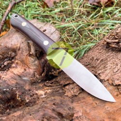 Нож нескладной ручной работы ПОМОЩНИК №35 (сталь N690) с кожаными ножнами Нож нескладной ручной работы ПОМОЩНИК №35 (сталь N690) с кожаными ножнами