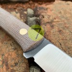 Нож нескладной ручной работы ПОМОЩНИК №37 (сталь N690) с кожаными ножнами Нож нескладной ручной работы ПОМОЩНИК №37 (сталь N690) с кожаными ножнами