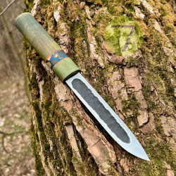 Нож Якут-170 ручной работы сталь 95х18 с кожаным чехлом