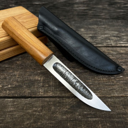 Нож Якут-9 ручной работы сталь 95х18 с кожаным чехлом