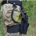 Кобура универсальная набедренная синтетическая на ПМ/ФОРТ со шнуром, черная Кобура универсальная набедренная синтетическая на ПМ/ФОРТ со шнуром, черная