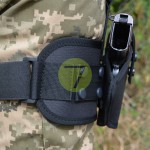 Кобура набедренная, поясная 2в1 с платформой синтетическая на ПМ черная Кобура набедренная, поясная 2в1 с платформой синтетическая на ПМ черная