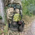 Кобура набедренная, поясная 2в1 с платформой синтетическая на ПМ олива со шнуром Кобура набедренная, поясная 2в1 с платформой синтетическая на ПМ олива со шнуром