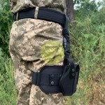 Кобура набедренная, поясная 2в1 с платформой синтетическая на Форт-17 черная Кобура набедренная, поясная 2в1 с платформой синтетическая на Форт-17 черная