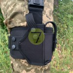 Кобура набедренная, поясная 2в1 с платформой синтетическая на Форт-17 черная Кобура набедренная, поясная 2в1 с платформой синтетическая на Форт-17 черная