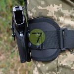 Кобура набедренная ЛЕВША поясная 2в1 с платформой синтетическая на ПМ черная 