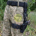 Кобура набедренная ЛЕВША синтетическая на ПМ черная со шнуром