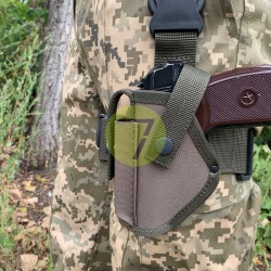 Кобура набедренная ЛЕВША синтетическая на ПМ олива