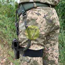 Кобура набедренная ЛЕВША синтетическая на ПМ со шнуром, олива 