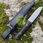 Нож нескладной ручной работы ПОМОЩНИК №25 (сталь N690) с кожаными ножнами Нож нескладной ручной работы ПОМОЩНИК №25 (сталь N690) с кожаными ножнами