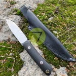 Нож нескладной ручной работы ПОМОЩНИК №26 с кожаными ножнами (СТАЛЬ N690) Нож нескладной ручной работы ПОМОЩНИК №26 с кожаными ножнами (СТАЛЬ N690)
