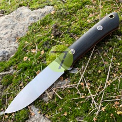 Нож нескладной ручной работы ПОМОЩНИК №26 с кожаными ножнами (СТАЛЬ N690) Нож нескладной ручной работы ПОМОЩНИК №26 с кожаными ножнами (СТАЛЬ N690)