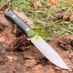 Нож нескладной ручной работы ПОМОЩНИК №31 с кожаными ножнами (СТАЛЬ N690) Нож нескладной ручной работы ПОМОЩНИК №31 с кожаными ножнами (СТАЛЬ N690)