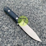 Нож нескладной ручной работы ПОМОЩНИК №34 (сталь N690) с кожаными ножнами Нож нескладной ручной работы ПОМОЩНИК №34 (сталь N690) с кожаными ножнами