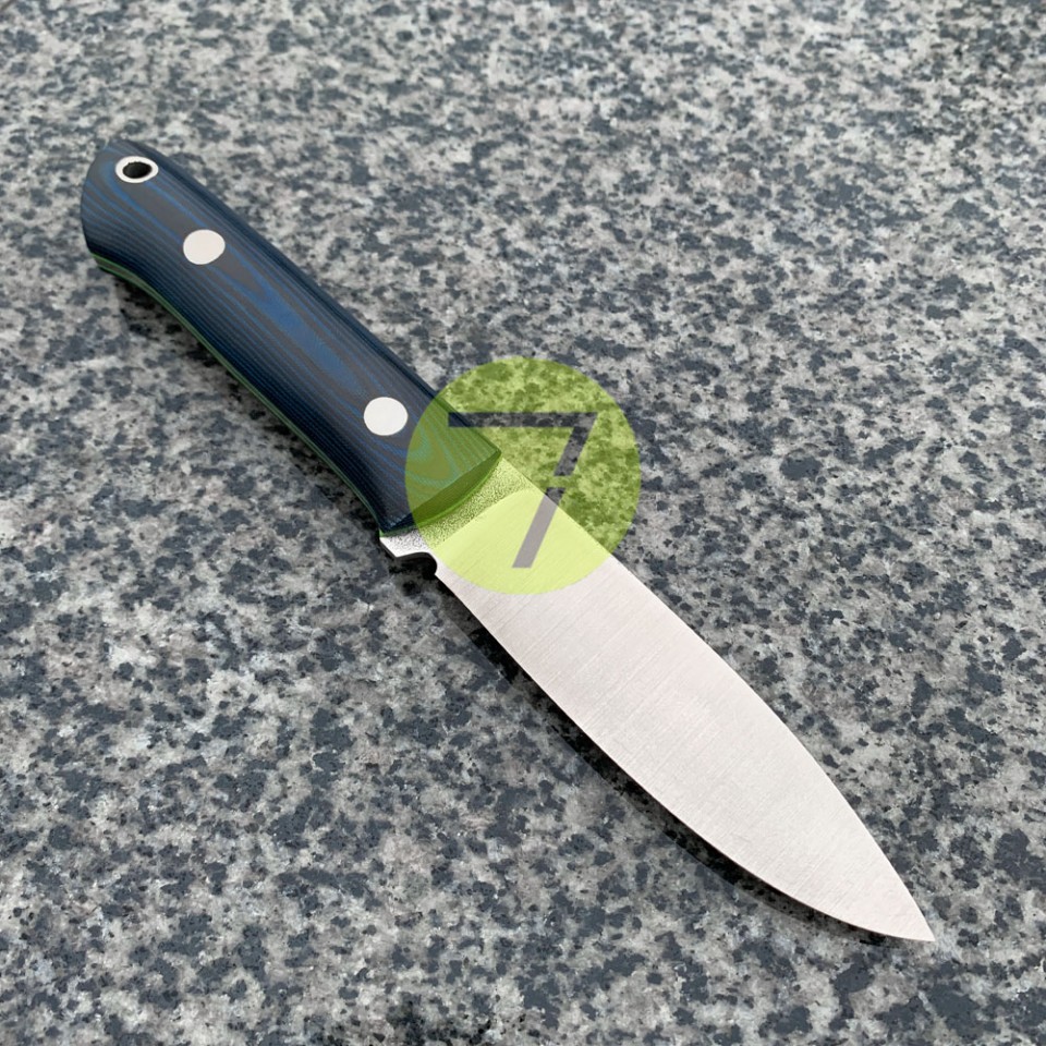 Нож нескладной ручной работы ПОМОЩНИК №34 (сталь N690) с кожаными ножнами Нож нескладной ручной работы ПОМОЩНИК №34 (сталь N690) с кожаными ножнами