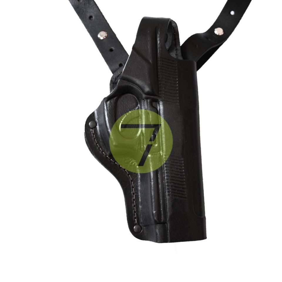 Кобура оперативная/поясная для пистолета Beretta 2в1 кожаная, черная Кобура оперативная/поясная для пистолета Beretta 2в1 кожаная, черная