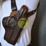 Кобура оперативная/поясная для пистолета Beretta 2в1 кожаная, коричневая