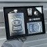 Подарочный набор 4в1 фляга, рюмка, лейка, кости, карты "Jack Daniels"