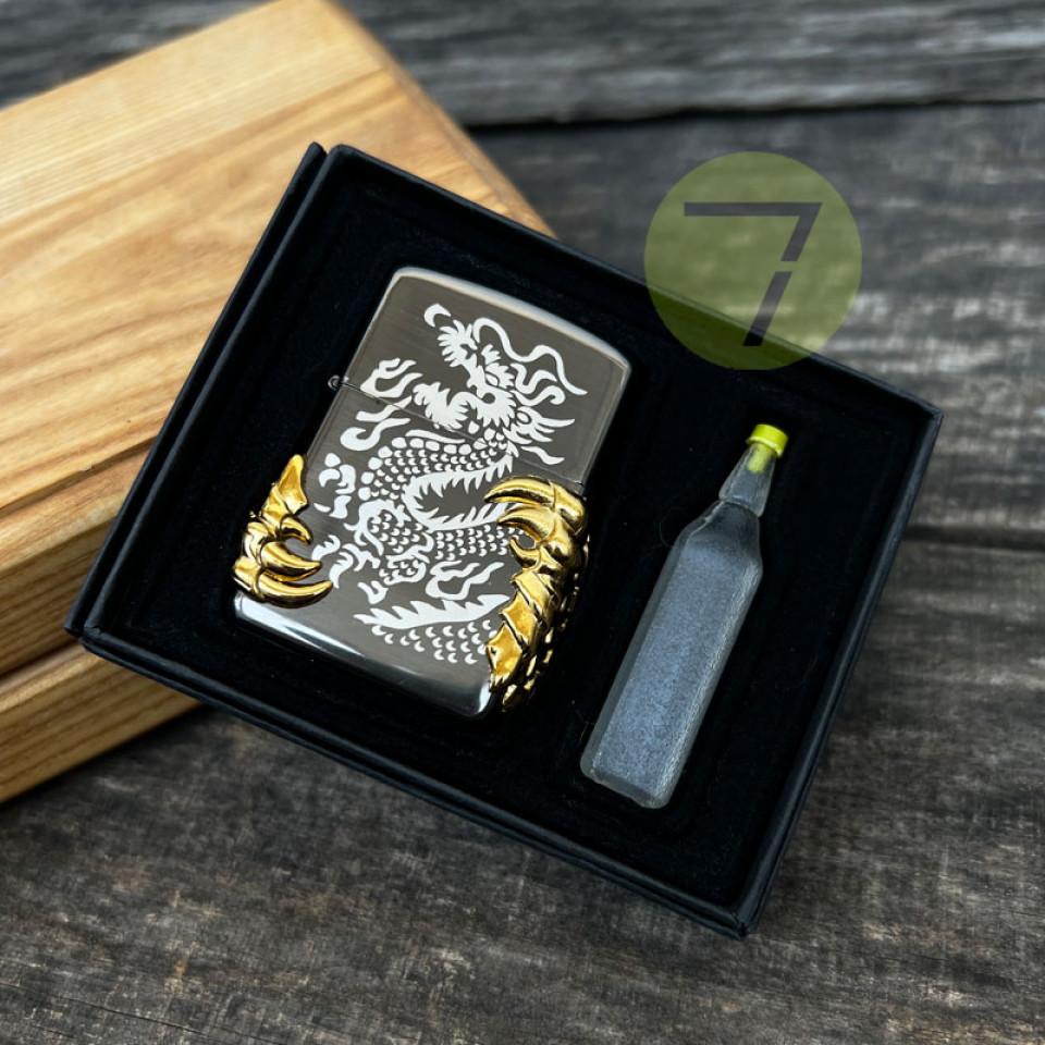 Бензиновая зажигалка дракон 373-1