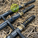 Набор катан самурайские мечи 3в1 Вакидзаси Tanto Katana глянец