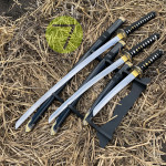 Набор катан самурайские мечи 3в1 Вакидзаси Tanto Katana глянец